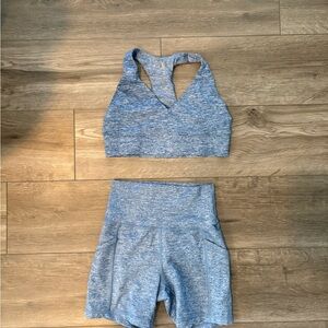 Aerie Blue Heathered Sports Top